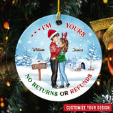 I'm Yours No Return Or Refunds Personalized Ornament Of Couple